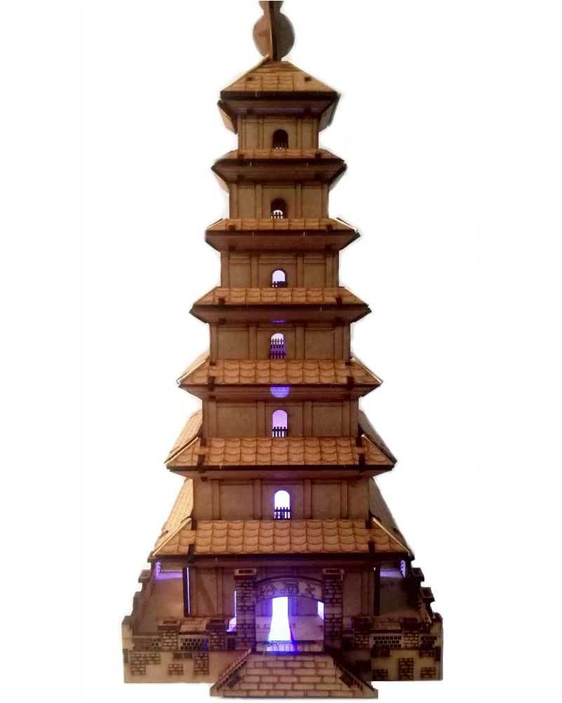 rompecabezas-3d-Maquetas-Arquitectura-madera-luces--templo-china-gran-padoga